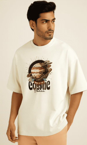 Cosmic Dance – Oversized Terry Cotton Premium T-Shirt