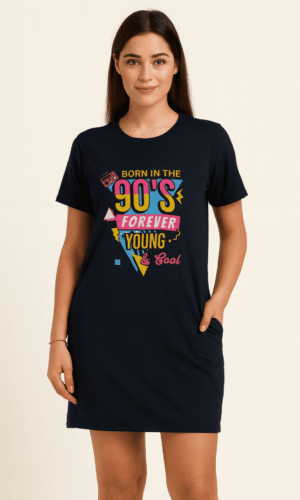 Born in the 90’s – Women’s Premium Cotton T-Shirt Dress